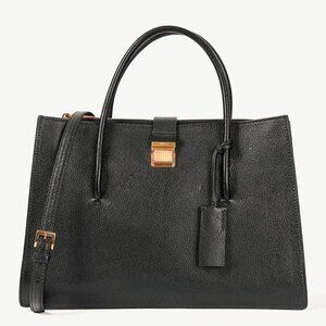 Miu Miu Nero Madras Leather Accordion Tote